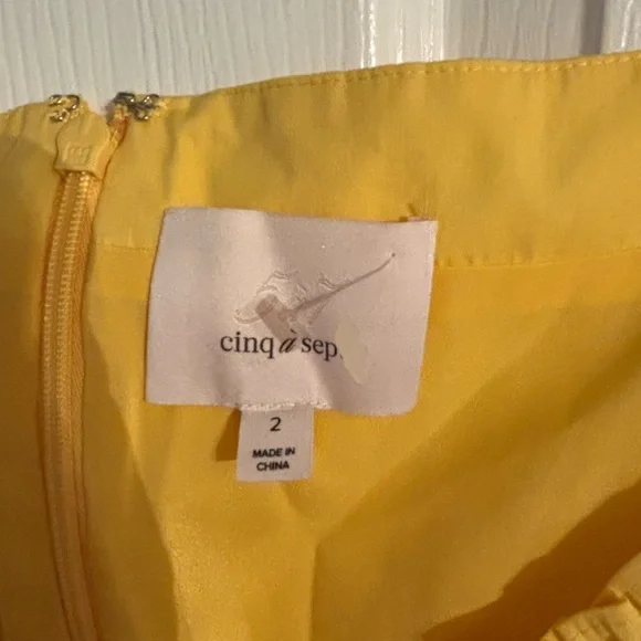 Cinq a Sept Yellow Dress - Picture 2 of 4